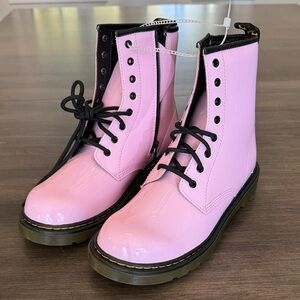 Doc Martens patent Pink Lace-Up Women's Boots size 7/ 38